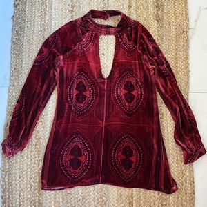 For Love and Lemons velvety silk holiday shift dress